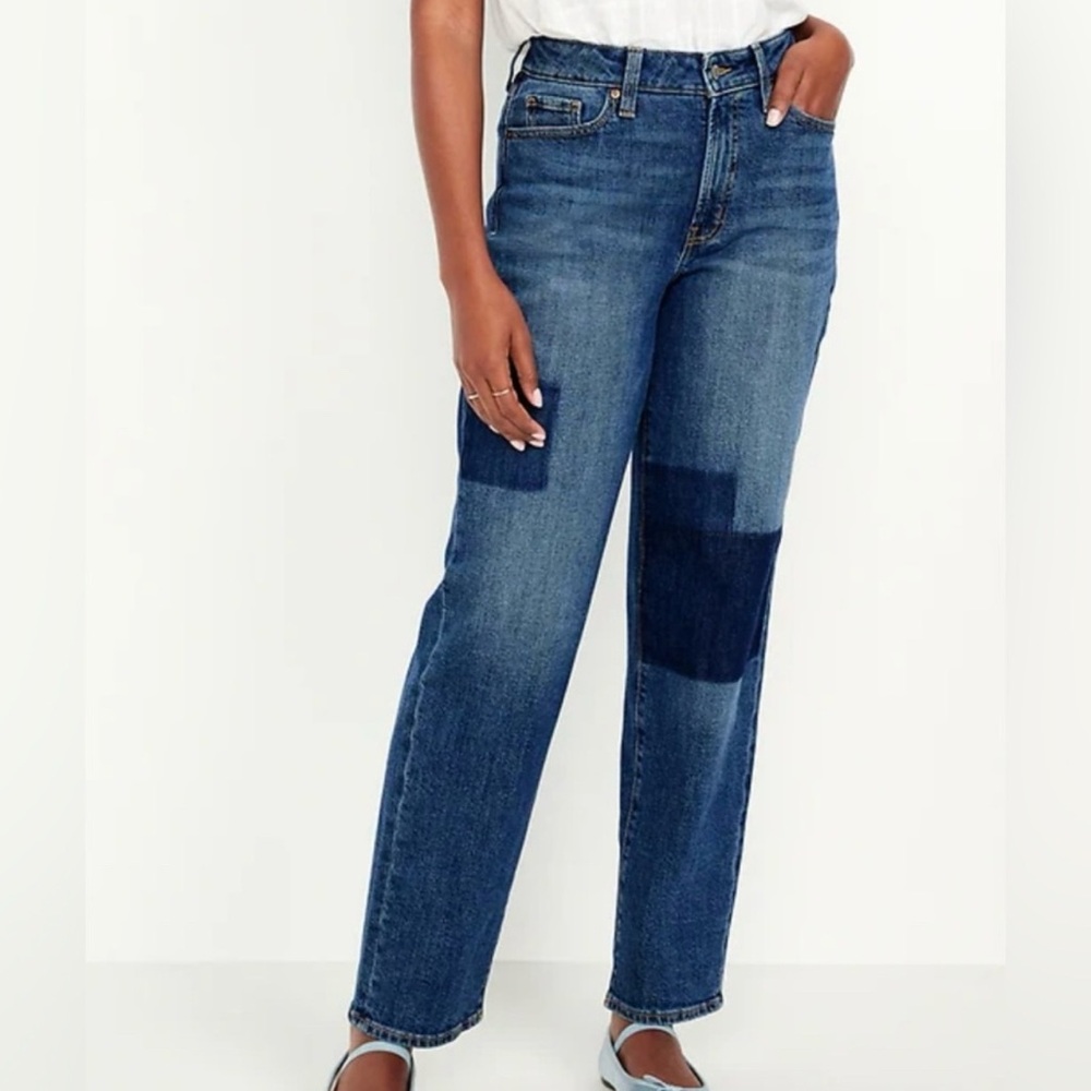 Old Navy High Rise Curvy O.G. Loose Straight Leg Jeans 0P NWT